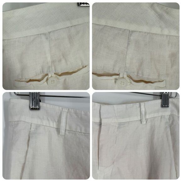 Vince Linen Tapered Pants in Cream | Size 0 - Picture 8 of 9
